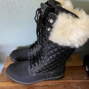 Women's Black Fur-Lined Boots